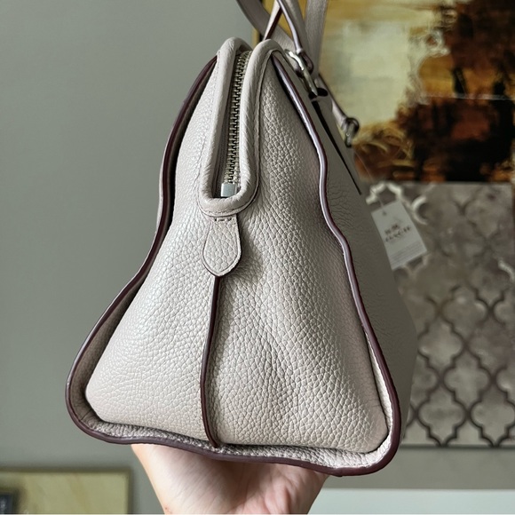 NWT Coach NOLITA SATCHEL IN PEBBLE LEATHER Grey Birch(F59180) - Picture 5 of 7